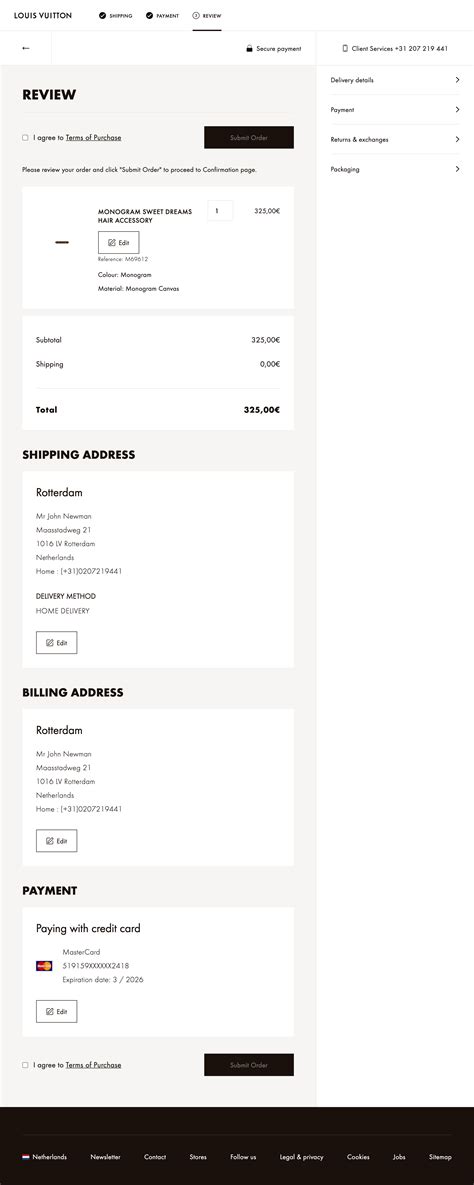 louis vuitton order in preparation